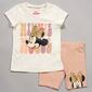 Girls &#40;4-6x&#41; Disney Minnie Mouse Retro Text & Bike Shorts Set - image 1