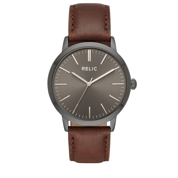Mens RELIC by Fossil Jeffrey Brown Strap Watch - ZR77300 - image 