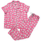 Womens Pillow Talk Short Sleeve Winking Cat Pajama Set - image 2
