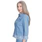 Womens Alfred Dunner Flower Power Floral Embroidery Jacket - image 4