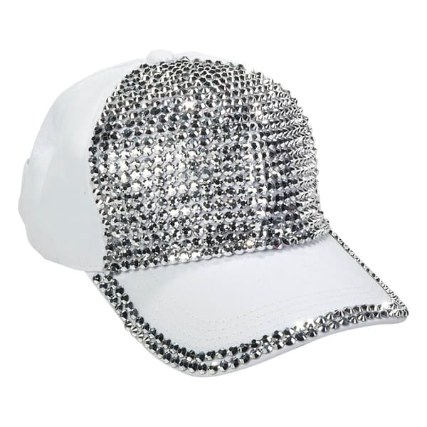 Womens Madd Hatter Bling and Stone Baseball Cap