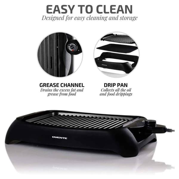 Ovente Electric Nonstick Cooking Grill
