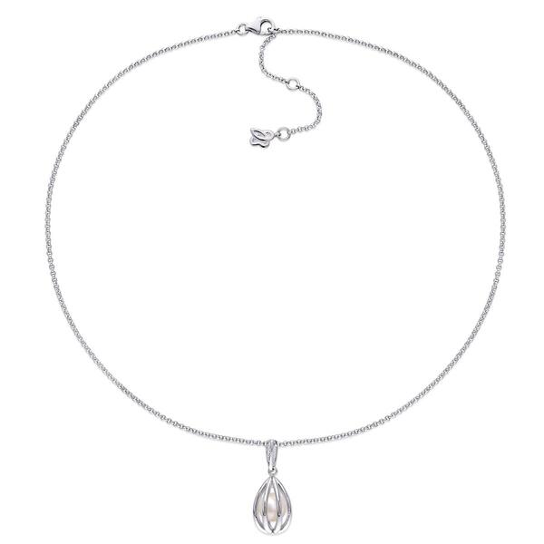 Gemstone Classics&#8482; Pearl & Diamond Accent Necklace