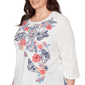 Plus Size Alfred Dunner Austin Floral Butterfly Embroidery Blouse - image 5