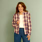 Petite Hasting & Smith Long Sleeve Point Collar Plaid Flannel - image 1
