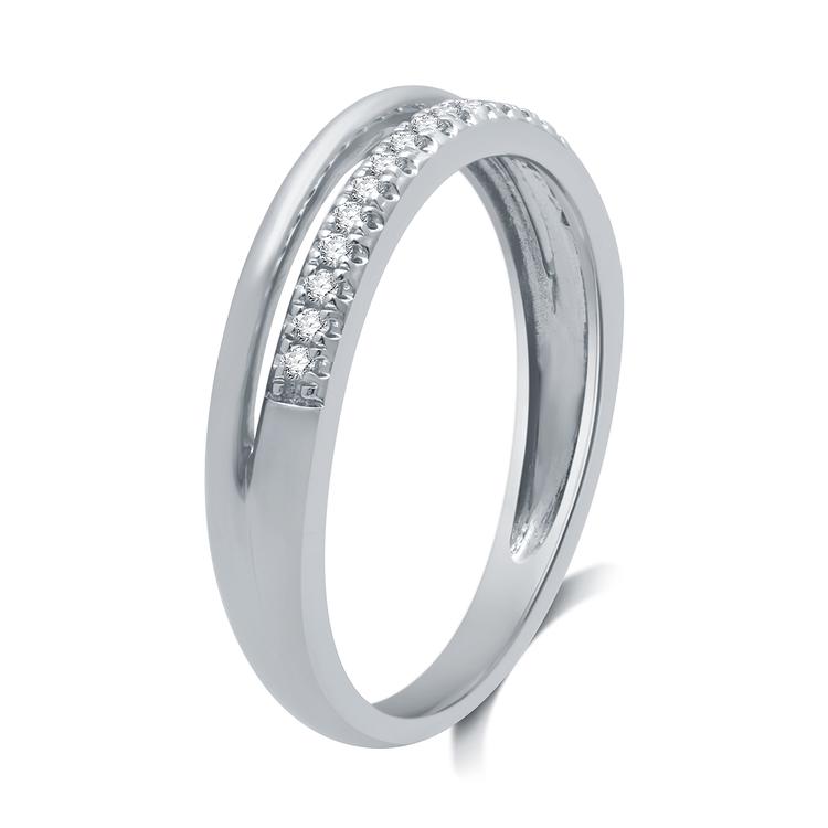 Endless Affection™ 1/10ctw. Diamond Sterling Silver Split Band