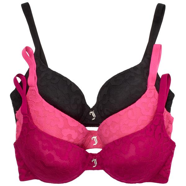 Juniors Juicy Couture 3pk. Leopard Push Up Bras - JC2549-3PKC - image 