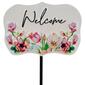 Northlight Seasonal Floral Welcome Outdoor Metal Garden Stake - image 3
