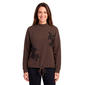 Womens Como Blu Long Sleeve Mock Neck Sweater w/Tie Hem - image 1