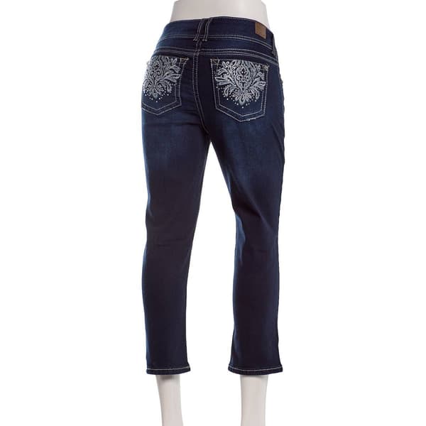 Juniors Wallflower Bling Cropped Curvy Jeans