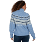 Petites Skye’s the Limit Icy Blue Sparkle Long Sleeve Cowl Neck - image 2
