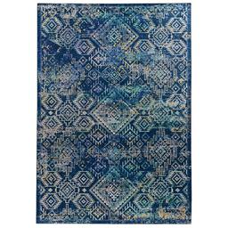 Linon Emerald Navy Detailed Area Rug - 6x9