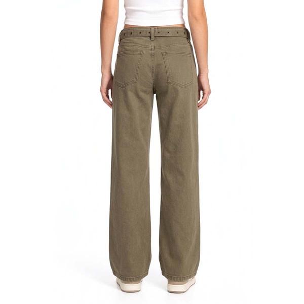 Juniors Celebrity Pink Baggy Wide Leg Grommet Belt Pants