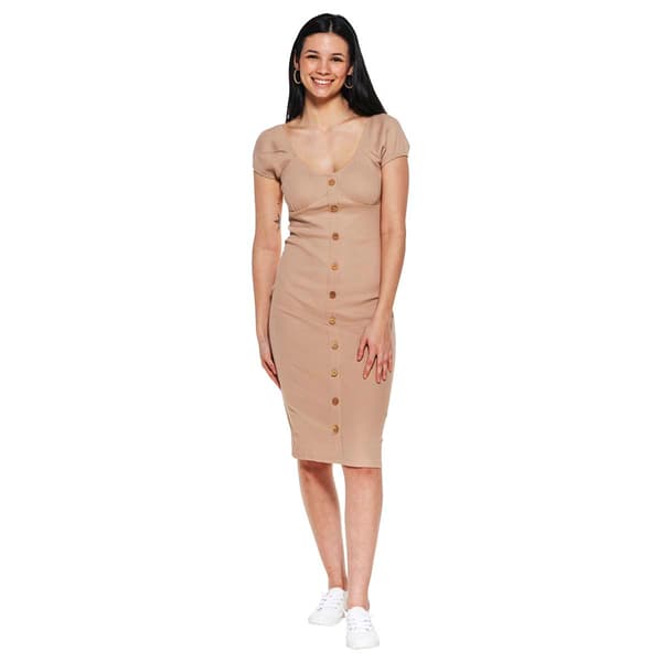 Juniors Derek Heart Market Fresh Rib Knit Midi Dress - image 