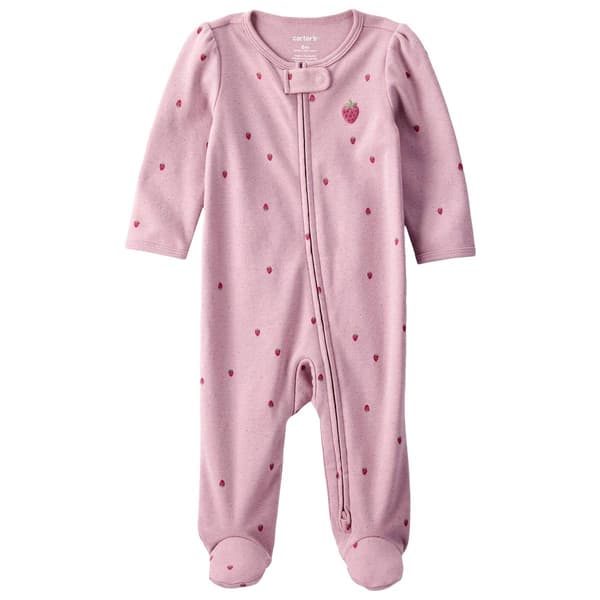Baby Girl &#40;NB-9M&#41; Carter''s&#40;R&#41; Ditsy Strawberry iLock Sleeper
