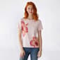 Juniors Attitude Not Included Hibiscus Crop Crew Neck Tee - image 1