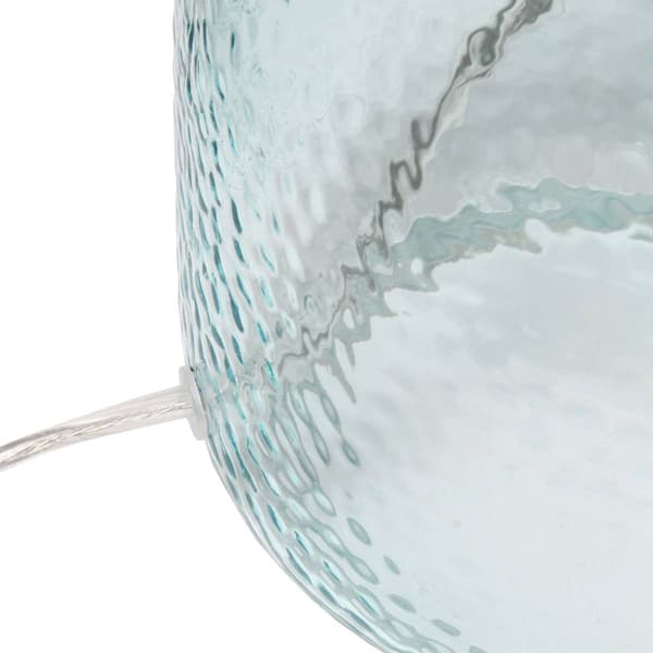 Lalia Home Classix Hammered Glass Jar Table Lamp w/Linen Shade