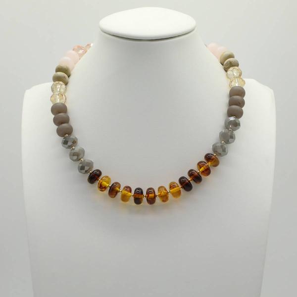 Ashley Cooper(tm) Tonal Brown Statement Necklace - image 