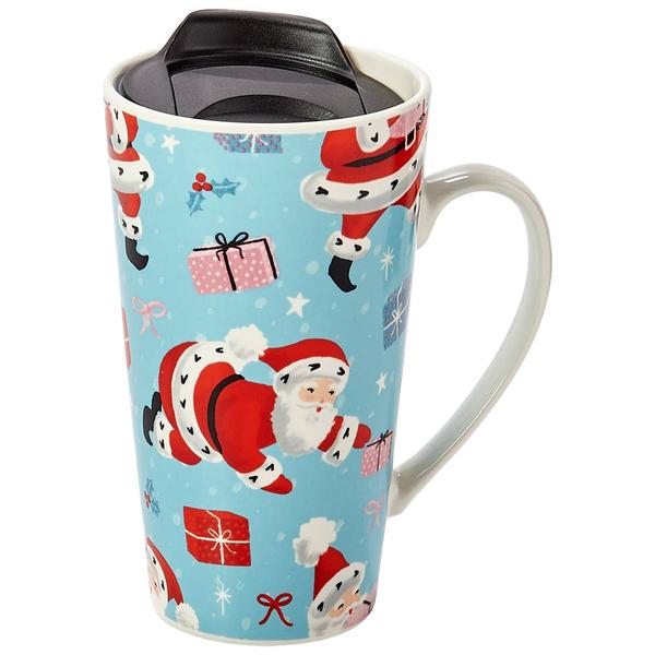 Godinger 18oz. Retro Santa Travel Mug - image 