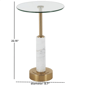 9th & Pike® Glam White Marble Accent Table - image 3