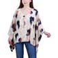 Womens NY Collection 3/4 Sleeve Pink Chevron V-Neck Top - image 1