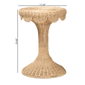 bali & pari Natala Handwoven Wicker Tulip End Table - image 7