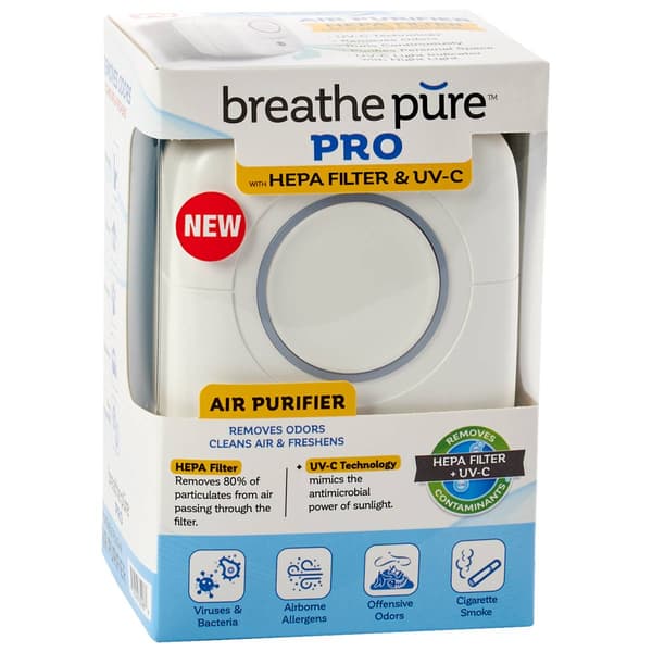 As Seen On TV Breathe Pure Pro with HEPA Portable Air Purifier - image 