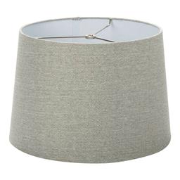 Fangio Lighting Textured Linen Hardback 14in. Drum Shade - Grey