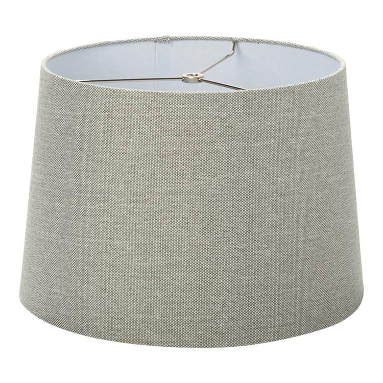 Fangio Lighting Textured Linen Hardback 14in. Drum Shade - Grey