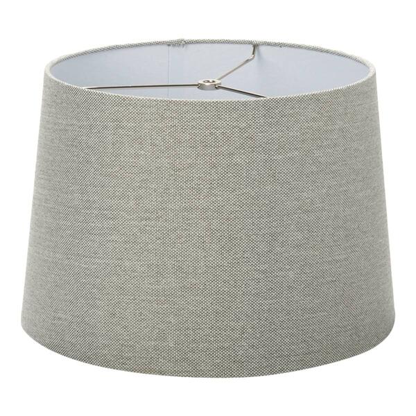 Fangio Lighting Textured Linen Hardback 16in. Drum Shade - Grey - image 