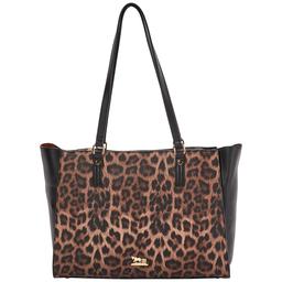 Mathew + Julian Top Zip Leopard Tote