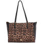 Mathew + Julian Top Zip Leopard Tote - image 1