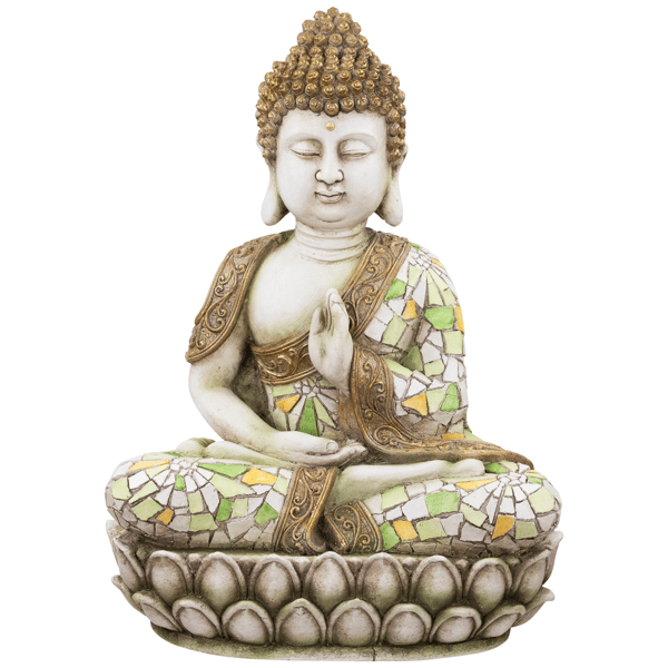 Northlight Meditating Mosaic Buddha Ceramic Garden Statue
