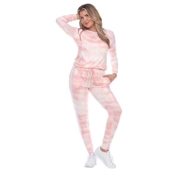 Womens White Mark 2pc. Tie-Dye Pants Set