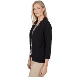 Womens Alfred Dunner Cityscape Medallion Two in One Sweater