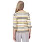 Womens Alfred Dunner Charleston Stripe Ruched Side Seam Blouse - image 2