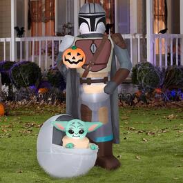 National Tree 78in. Inflatable Mandalorian & The Child