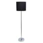 Simple Designs Brushed Nickel Drum Shade Floor Lamp - image 1