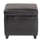 Baxton Studio Leather Storage Cube Ottoman - Dark Brown - image 4