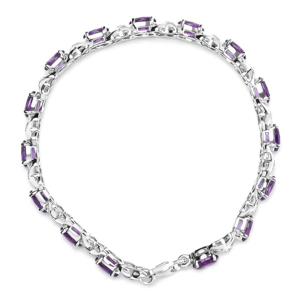 Haus of Brilliance Purple Amethyst & Diamond X-Link Bracelet