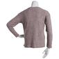 Womens Tru Self Long Sleeve Solid Brushed Rib Button Hacci Tee - image 2
