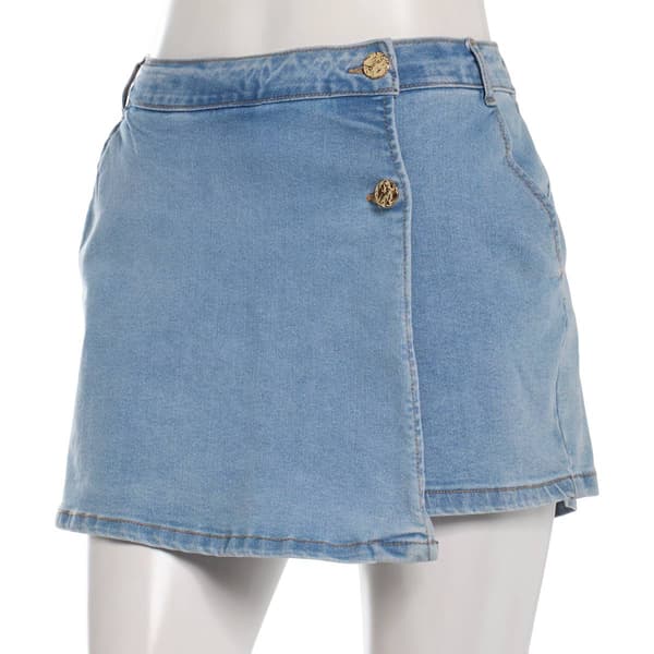 Juniors Love Tree Denim Wrap Skort - image 