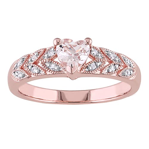 Gemstone Classics(tm) Silver 1/2ctw. Morganite Ring - image 