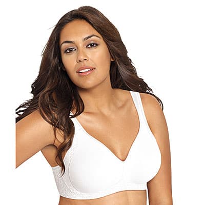 Playtex 18 Hour 4049 Side & Back Smoothing With Cool Comfort® Wirefree Bra.  46D.