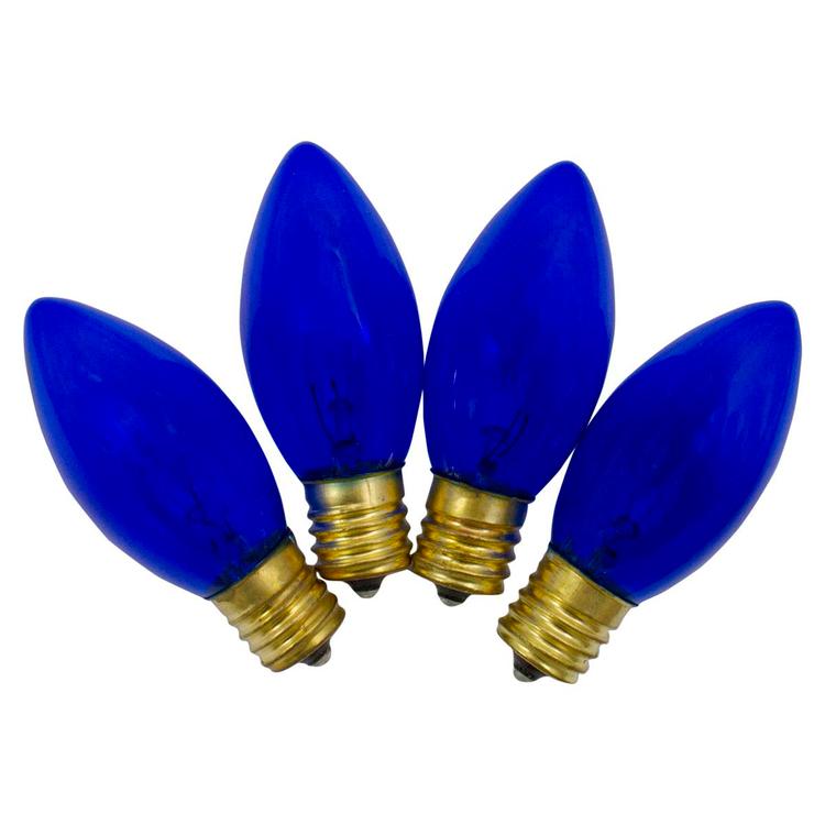 Northlight Seasonal 4pk. C9 Blue Transparent Replacement Bulbs