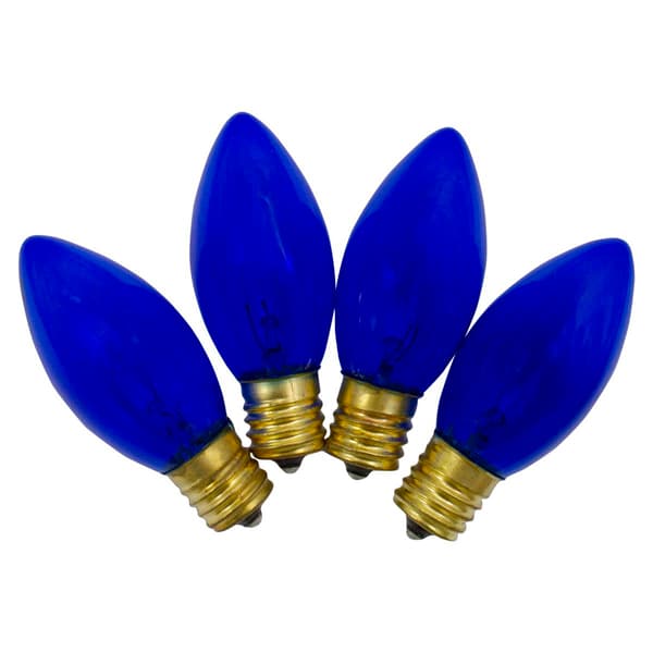Northlight Seasonal 4pk. C9 Blue Transparent Replacement Bulbs