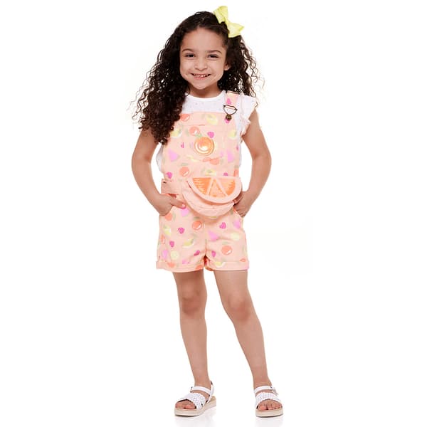 Girls (4-6x) Little Lass(R) 2pc. Fruit Shortall w/ Sequin Top