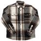 Mens Visitor Long Sleeve Brawny Shacket - Black/Brown/Cream - image 1