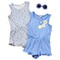 Toddler Girl BTween(R) 2pk. Sleeveless Floral Rompers & Sunglasses - image 1