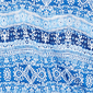 Petite Hearts of Palm Embraceable Blue Geometric Keyhole Blouse - image 6